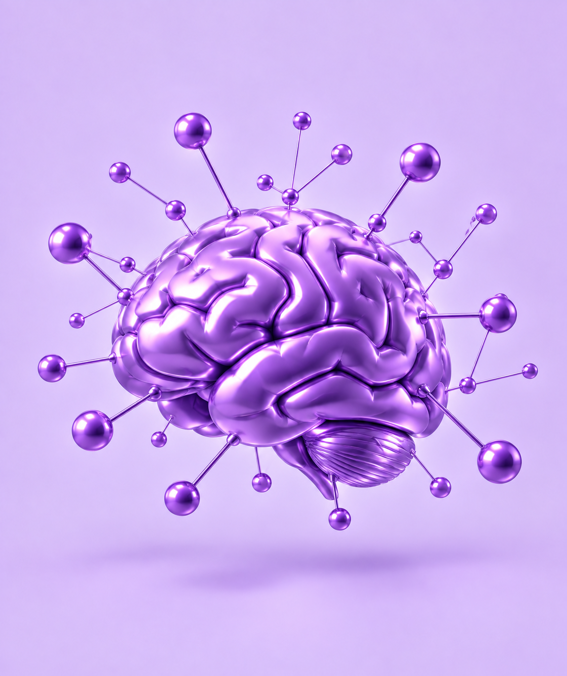 Purple AI brain network illustration